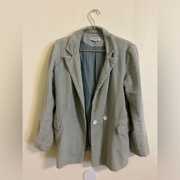 Mint Corduroy Blazer - Picture 1 of 3